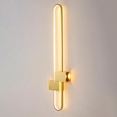 Imagem de HOSETEON Arandela de parede linear Minimali LED luz de lavagem de parede interna Arandelas longas luzes de parede r g fundo do quarto Hardwired ng luminária lavada