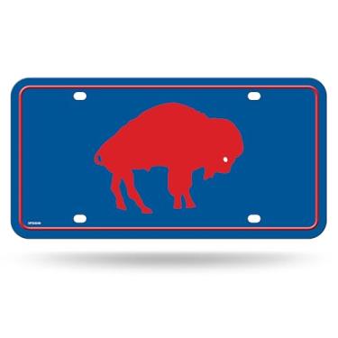 Imagem de Rico Industries NFL Football Buffalo Bills Modern Retro Metal Auto Tag 15.2 cm x 30.5 cm - Ótimo para caminhão/carro/SUV