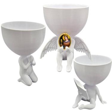 Imagem de Kit 3  Vasos Plantas Santa Barbara Capelinha Oração Catolico - Point d