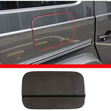 Imagem de SHIFENG Acabamento da tampa do tanque de combustível 100% fibra de carbono real para Mercedes-Benz G Class W463 G500 2019 2020 acessórios de carro