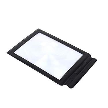 Imagem de lupa shipenophy, folha de lupa a4 de página inteira 3x lupa grande para leitura de livro auxiliar de leitura lente de pvc, lupa para leitura de pequenas impressões e baixa visão