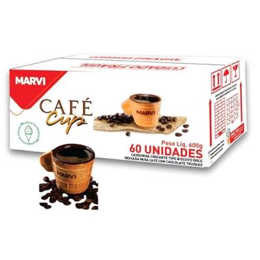 Imagem de XICARA CAFÉ CUP CASQUINHA CROCANTE MARVI 60 UNID