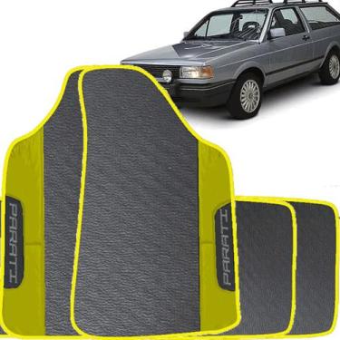 Imagem de Lindo jogo tapete 4 peças carro automotivo  na cor amarelo volkswagen 