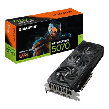 Imagem de Placa de Vídeo Gigabyte GeForce RTX 5070 WindForce OC 12GB GDDR7 – Ray Tracing, DLSS 3, Resfriamento Triplo, GV-N5070WF3OC-12GD