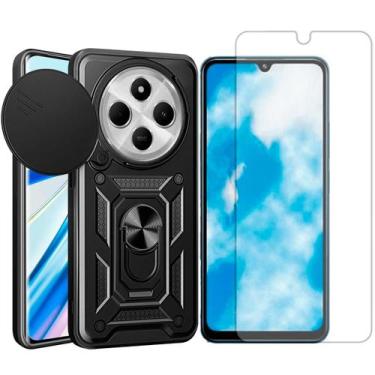 Imagem de Capa Case Anel Para Xiaomi Poco C75 + Pelicula Hidrogel - GR Global Re