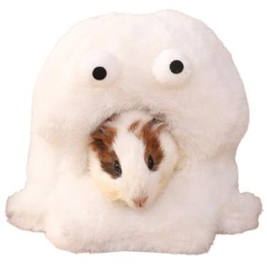 Imagem de Cama quente de porquinho-da-índia casinha de lã gaiola de cabana fofo ninho de brinquedo para mini ratos pequenos animais, rato, planador de açúcar, chinchila, hamster Dwraf, gerbil (A)