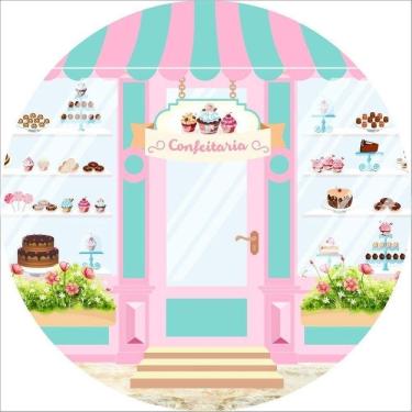 Imagem de Painel Redondo 3D Sublimado Confeitaria Frd-3227
