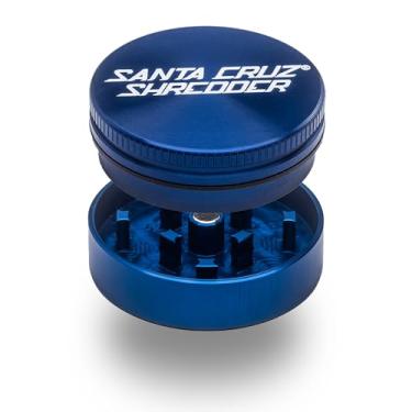 Imagem de Santa Cruz Shredder Moedor de ervas metálico, topo serrilhado para aderência mais forte, 2 peças, pequeno (mini) 4,3 cm (azul)