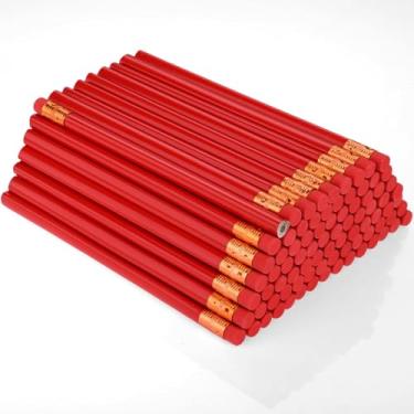 Imagem de Fainne 96 lápis jumbo com núcleo preto, lápis de madeira de cedro com borracha para carpinteiros, construção, iniciantes, trabalhadores, desenho, estudantes, professores, escola, escritório, projeto