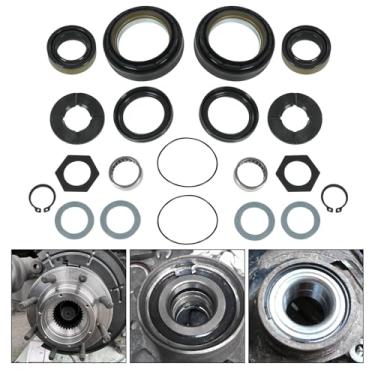 Imagem de Vedação contra poeira do eixo externo e vedação de tubo interno e rolamento de agulha e anel de pressão e kit de vedações de arruela de pressão compatível com Ford Super Duty Excursion F250 F350 F450