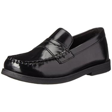 Imagem de Florsheim Mocassim unissex infantil Croquet Penny Jr. (bebê/criança pequena), Preto, 4.5 Big Kid
