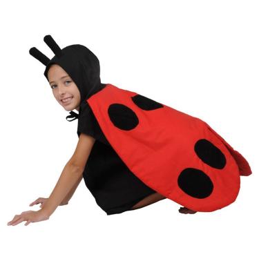 Imagem de Fantasia Infantil - Joaninha - Tamanho P (de 3 A 6 Anos) - Menina - 35 X 47 Cm - Bichos De Pano