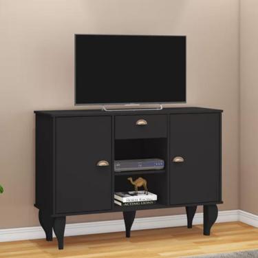 Imagem de Aparador Movelbento Clássico 2 Portas 1 Gaveta Preto