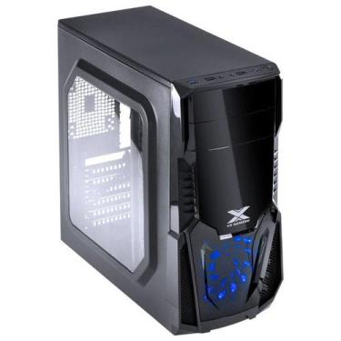 Imagem de Gabinete Gamer Kepler Com Janela Lateral Acrílica Preto Frontal Acríli