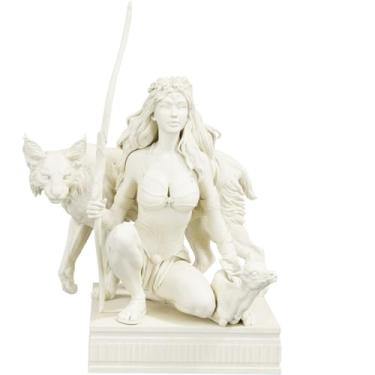 Imagem de Estátua Artemis Deusa Grega da Caça - Diana - Versão 4 (Cor Mármore Dourado)