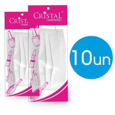 Imagem de Mascara Facial Descartavel Infantil Cristal Branca 10 pacotes c/ 10 un