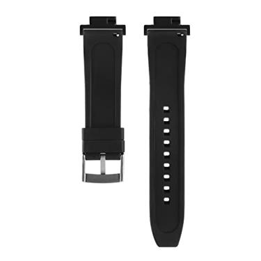 Imagem de Shangshi Pulseira de borracha de 16 mm para Casio G-SHOCK AWG-M100 AWG-M101 AW-590 AW-591 G-7700 (preto)
