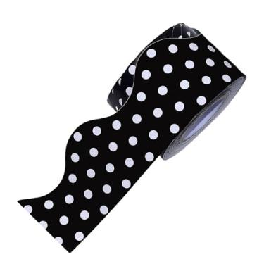 Imagem de Generic Adesivos de borda, multiuso, decoração de parede à prova d'água, decoração de borda de boletim, para a volta às aulas em casa de fazenda, Preto