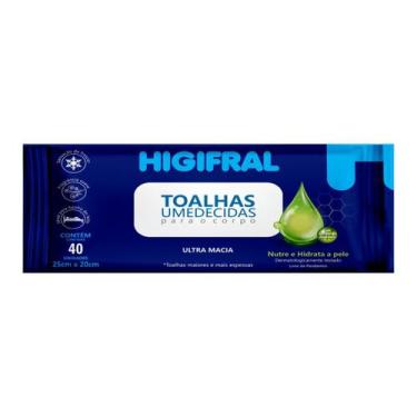 Imagem de Toalhas Umedecidas Adulto Higifral - 40 unidades