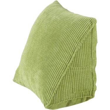 Imagem de Almofada Triangular Almofada De Leitura Confortável Com Bolso Com Zíper Almofada De Cunha Triangular Almofada De Apoio Para As Costas Pequena Para Escritório Sofá De Cama Em Casa, Green