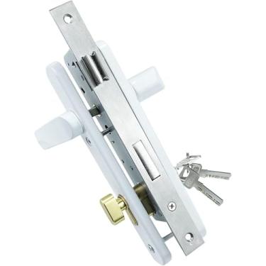 Imagem de Fechadura De Embutir De Aço Inoxidável, Sashlock De Embutir, Fechadura De Alavanca Euro, Conjunto De Fechadura De Maçaneta - Fechadura De Porta Silenciosa Fechadura De Maçaneta, Black, A