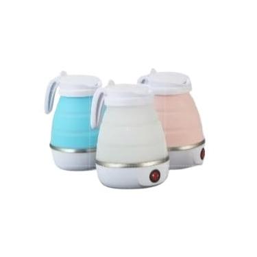 Imagem de Chaleira Elétrica Retrátil 600ml 110v Silicone Esquentar Leite Café Chá água (ALEATÓRIO)