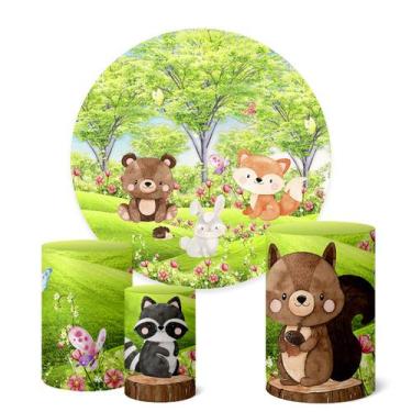 Imagem de Trio Capas Cilindro + Painel Redondo 1,50m Bosque - Fadrix, K1BSQ0005