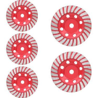 Imagem de Kit 5 Discos Desbaste Diamantado Turbo Cortag 115mm 61753