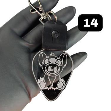 Imagem de Chaveiro Boneco Labubu Acrílico Led Rgb Recarregável 7 Cores - Lualki 