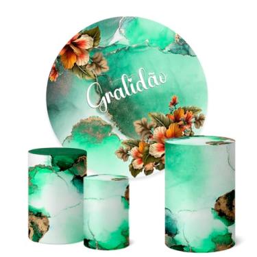 Imagem de Trio Capas Cilindro + Painel Redondo 1,50m Gratidão (K1GRA0004)