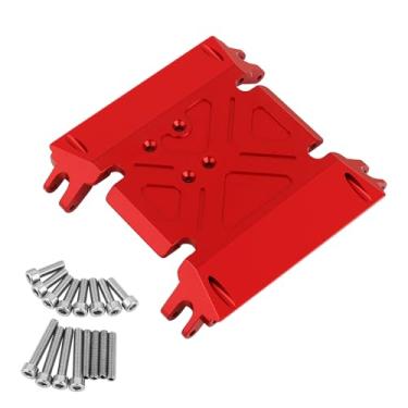 Imagem de Pothyes CNC Aluminum Center Gearbox Mount Transmission Skid Plate for Axial Wraith 90018 1/10 RC Crawler Upgrade Part (red)
