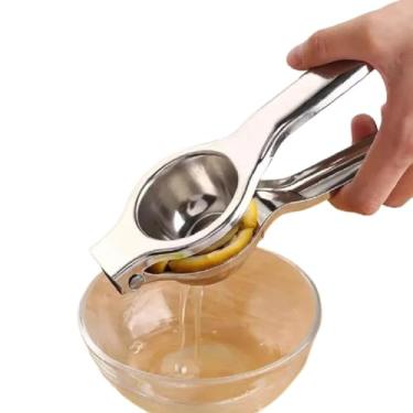 Imagem de Espremedor Limão De Inox Maciço Resistente(- 1 ESPREMEDOR LIMÃO INOX)