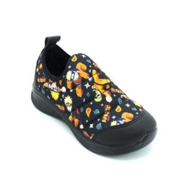 Imagem de Tênis Infantil Menino Guimi Calce Fácil Naruto 656 - Preto-Feminino