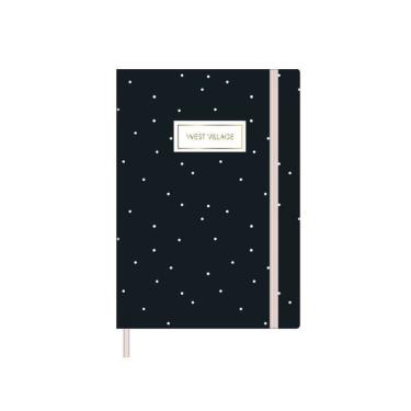 Imagem de Caderno Costurado Sem Pauta West Village 80 Folhas 90g Capa Dura Metalizada FSC