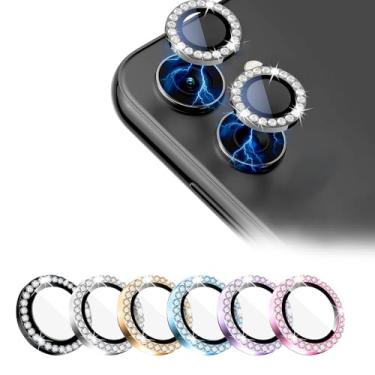 Imagem de Película de Vidro 3D 9D Compatível ¨Samsung Galaxy A06 Luxo Diamante Protetor de Câmera Lente Traseira (AZUL BEBE)