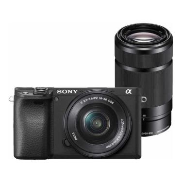 Imagem de Câmera Sony A6400 Mirrorless Com Lente 16-50Mm + 55-210Mm