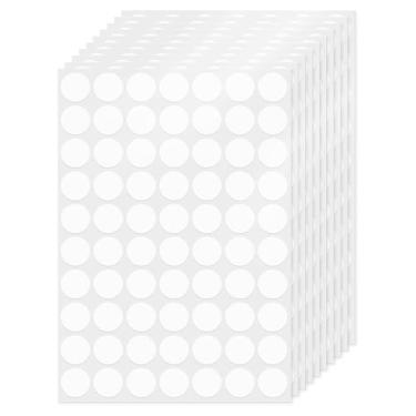 Imagem de FINDAT 700 peças de adesivos de bolinhas de vinil branco de 1,75 cm, etiquetas redondas removíveis para escritórios e estudantes, sala de aula