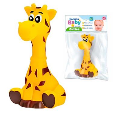 Imagem de Girafa Mordedor Sensorial Vinil Macio Infantil Massageador De Gengiva 