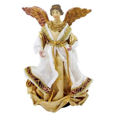 Imagem de Estátua Natal Estatueta Decorativa Em Resina Anjo Plus 25,5cm - Gici C
