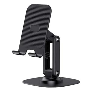 Imagem de Suporte de Mesa Para Celular e Tablet Compativel com iPad 360 Graus Ajust�vel Articulado Universal escrit�rio live reuni�o base Resistente com Pedestal ajust�vel compativel com tablet e smartphone