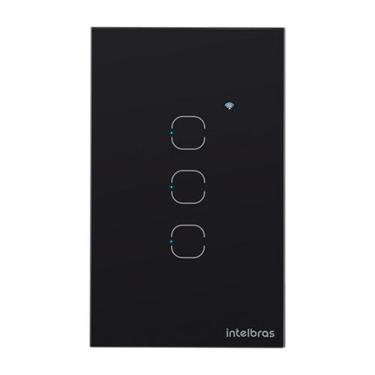 Imagem de Interruptor Smart Wi-Fi Touch 3 Preto Mis 1003 4850056 - Intelbras