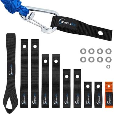 Imagem de Chuteiras de Jet Ski Soft Loops (10 unidades) | Correias seguras para fixar amortecedores de ancoragem, para-lamas, linha de ancoragem, corda de encaixe elástica ao seu Jetski | Acessórios PWC