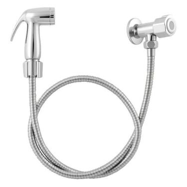 Imagem de Ducha Higiênica com Gatilho em Metal Cromado e Mangueira Flexível - B2