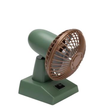 Imagem de Anomat Pequeno ventilador de mesa de 10 cm – Mini ventilador operado por USB e bateria com 2 velocidades e cabeça oscilante, ventilador de mesa de resfriamento portátil para animais de estimação de