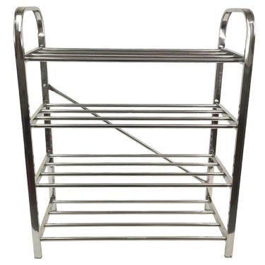 Imagem de Sapateira Inox 4 Andares 12 Pares Calçado Sapato Tenis Prateleira Rack Corredor Hall de Entrada Recepçao Organizaçao