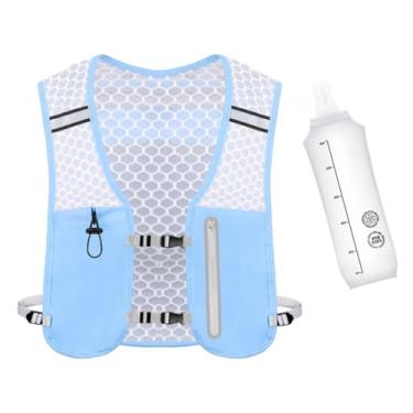 Imagem de rockible Colete de corrida para mulheres e homens, bolsa esportiva resistente para atividades ao ar livre, mochila de hidratação de grande capacidade, mochila, Azul