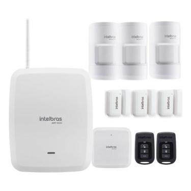 Imagem de Kit Alarme Sem Fio Intelbras AMT 8000 Com 3 Sensores de Abertura e 3 d