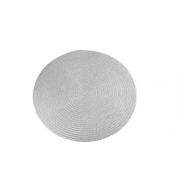 Imagem de Sousplat Jogo Americano 6 Unidades Redondo Jantar para Mesa Posta Descanso de Prato(Cinza Metalico,Kit 6)