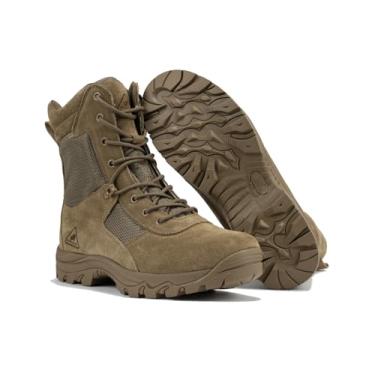 Imagem de RYNO GEAR Botas De Combate Táticas Coolmax De 8 Pol. Marrom Tamanho: 10,5