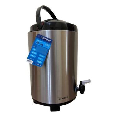 Imagem de Garrafa Térmica Soprano Tipo Botijão Cooler Inox Palace 9,5l, Prateado